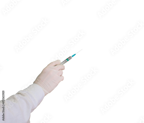Medic with syringe with covid-19 vaccine