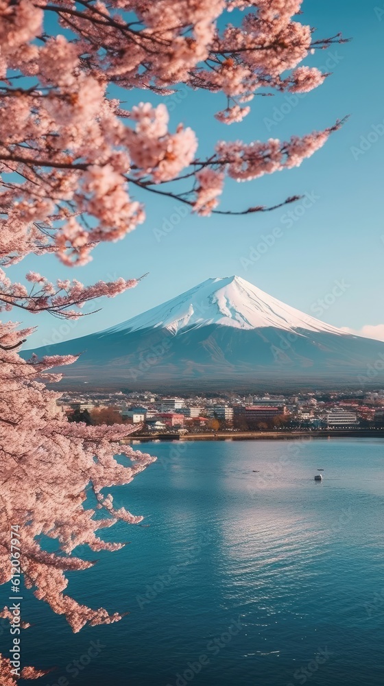 Mount Fuji digitally illustrated
