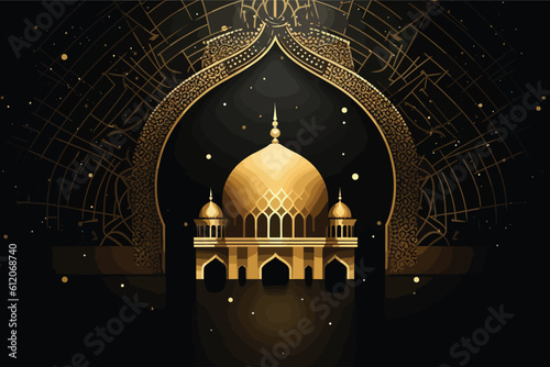 mosque in night