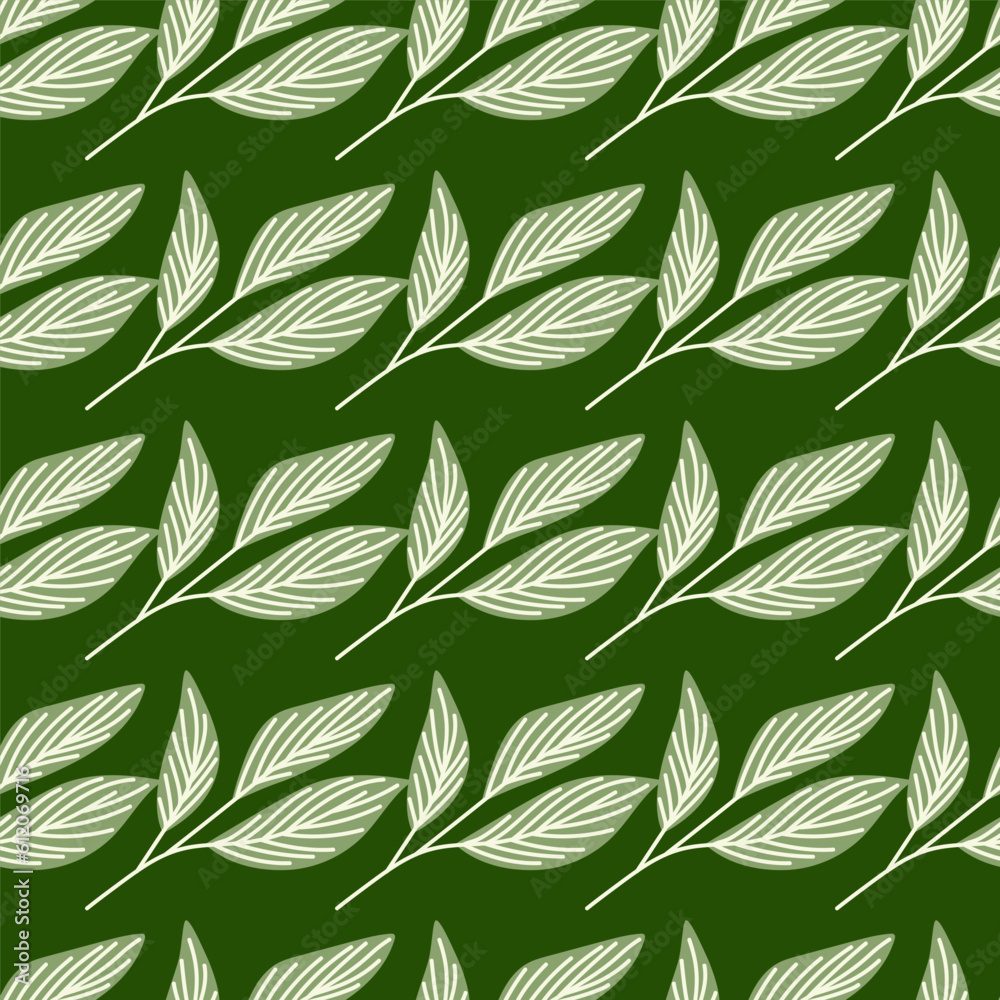Organic leaves seamless pattern in simple style. Botanical background. Organic leaves seamless pattern in simple style. Botanical background.