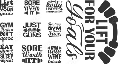 Free GYM Quotes SVG BUndle 