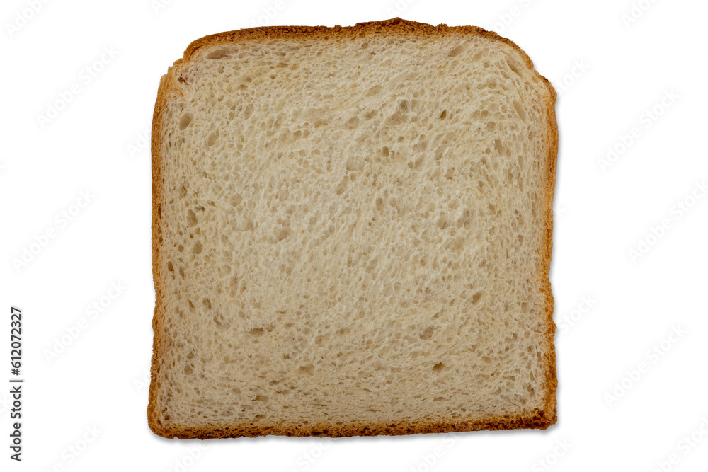 slice of white bread for sandwich isolated, transparent background, jpg