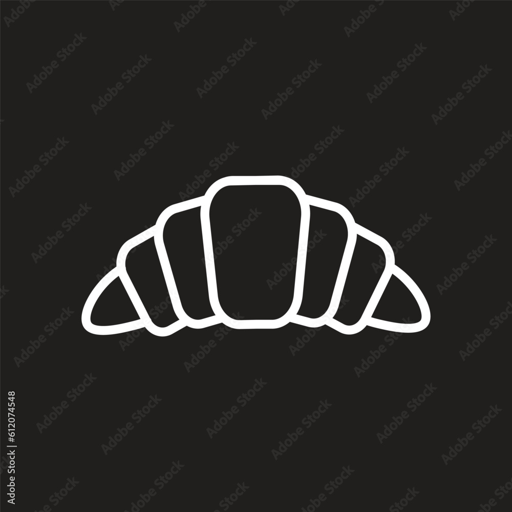croissant icon simlpe design art eps 10 croissant icon simlpe design art eps 10