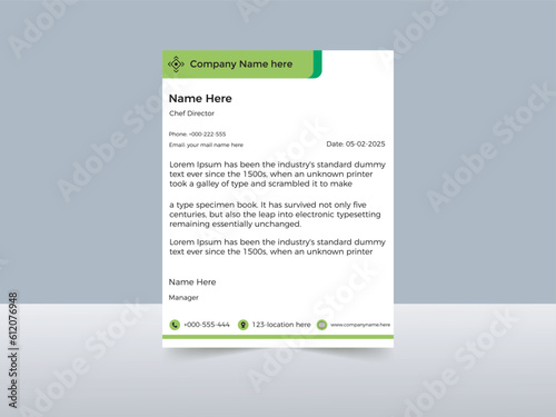 corporate letter head design template
