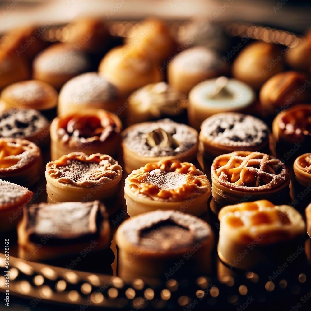 dessert platter of miniature, handcrafted pies