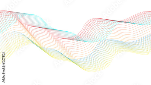 Abstract colorful wave lines and technology background. Modern colorful flowing wave lines and glowing moving lines. Futuristic technology and sound wave lines background. 
