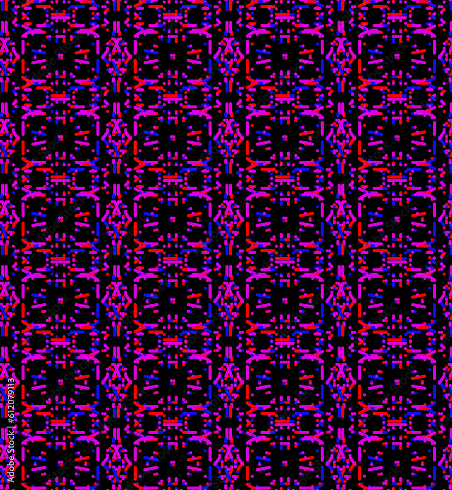 Original seamless vector texture in the form of a multi-colored abstract pattern on a black background Original seamless vector texture in the form of a multi-colored abstract pattern on a black background