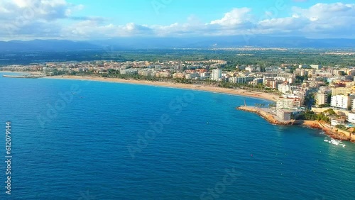 Wallpaper Mural Sea shore in Salou, Spain, Europe. Tourist beach city on Costa Dorada Torontodigital.ca
