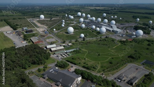 RAF Menwith Hill military communications intelligence and defence station  near Harrogate. England