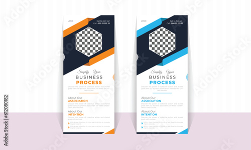 Corporate Roll up banner design template for restaurant, banner, and advertisement vector illustration.menu flayer, business flayer, food promotion ready print a4 size with editable shape 