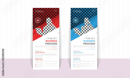 Corporate Roll up banner design template for restaurant, banner, and advertisement vector illustration.menu flayer, business flayer, food promotion ready print a4 size with editable shape 