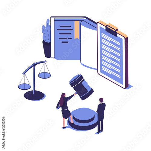 legal statement. judge desission, judical system. lawyer, court notice flat style vector design
