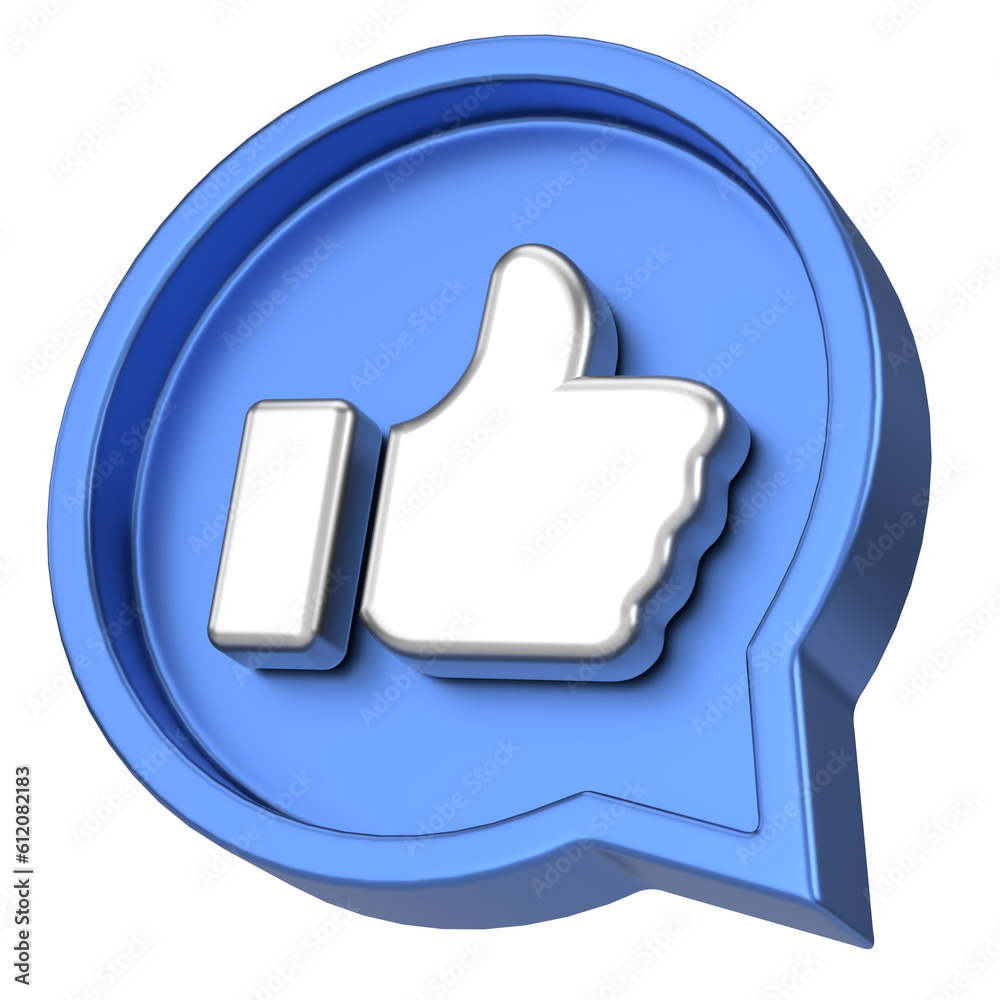 Obraz premium Like icon. Like button. 3D illustration.