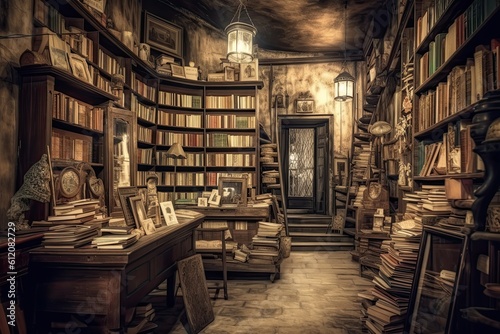 shelf with books