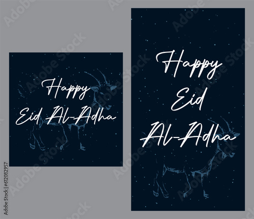 Happy Eid Ul Adha  Creative design   Eid Al Adha Mubarak background design   Abstract stylish Eid Al Adha religious background  social media feed and story