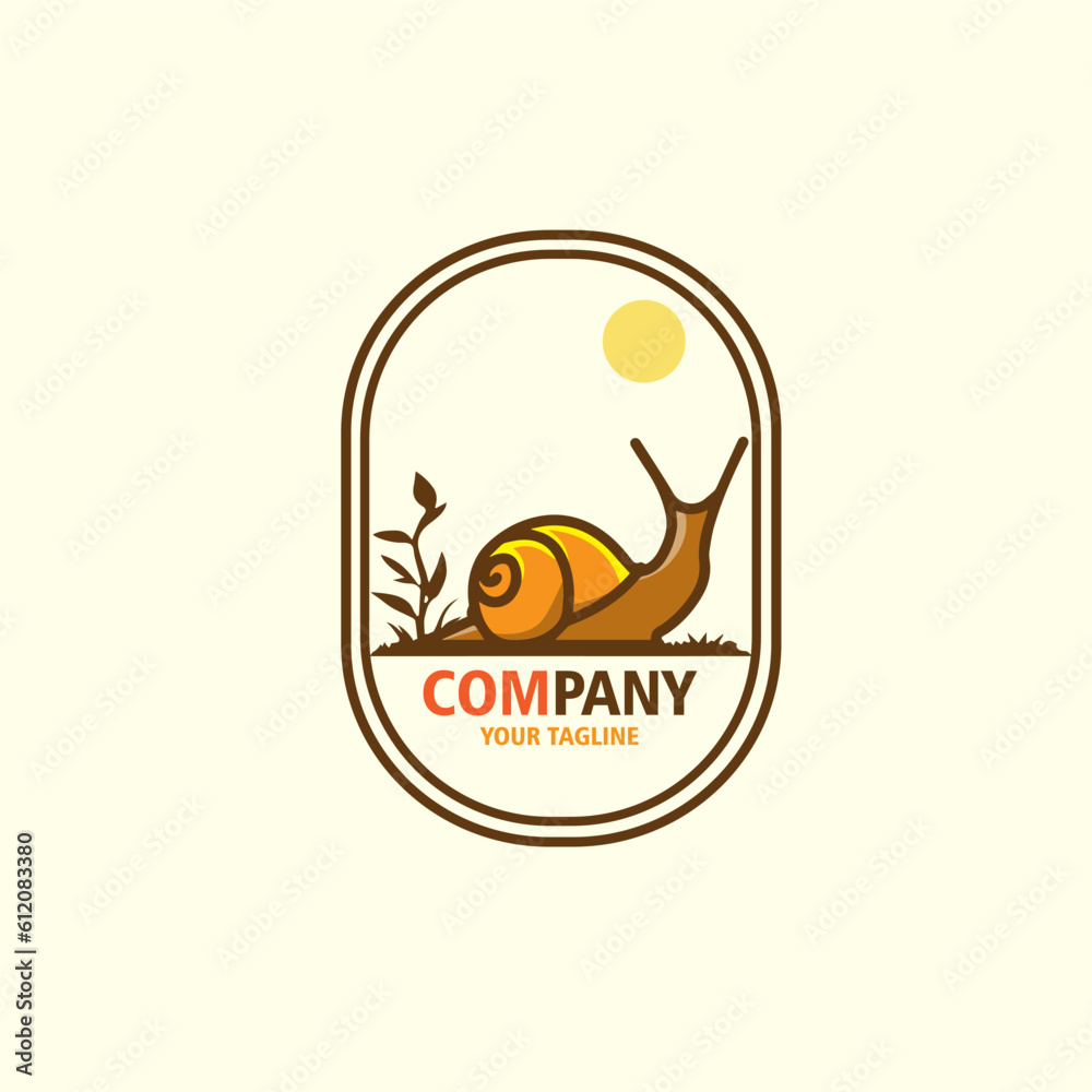 design logo snail vector illustration design logo snail vector illustration