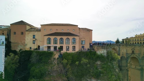 Aerial view of Ronda, the major white town of Andalusia, Spain
