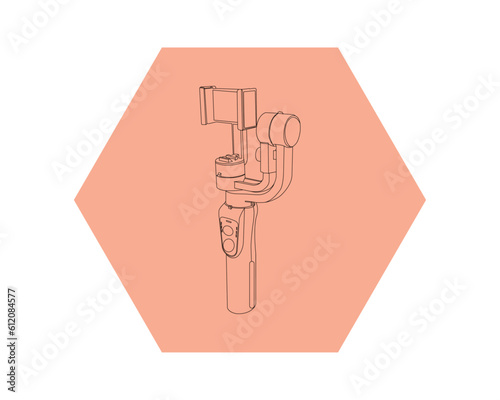Handheld Steadicam Camera Stabilizer icon, Flat design Illustrations Eps Ai Svg Jpg Png Stock Vector Royalty Free. Gimbal icon vector symbol illustration Modern simple vector icon