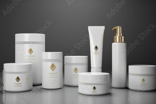 Wallpaper Mural Mock up display for cosmetics, make up, fragrance and skincare concept, beauty and health sector Torontodigital.ca