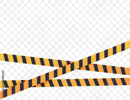 Police danger line caution yellow tape attention concept. Vector graphic design illustration
