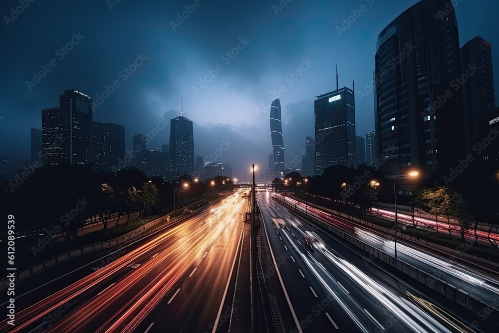 Obraz premium City in virtual reality