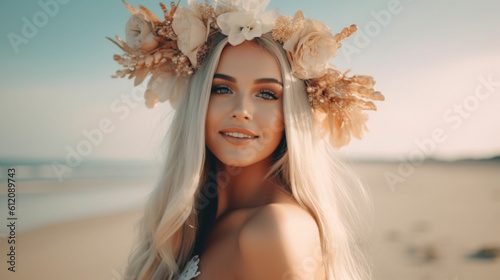 creative of a young woman w...