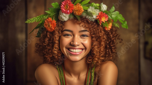creative of a young woman w...