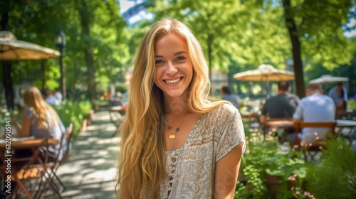 young adult woman wearing a...