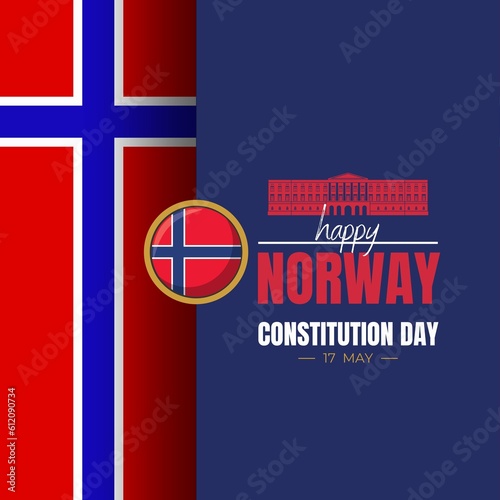 Norway Constitution Day Vector Template Design Illustration Stock-Vektorgrafik | Adobe Stock