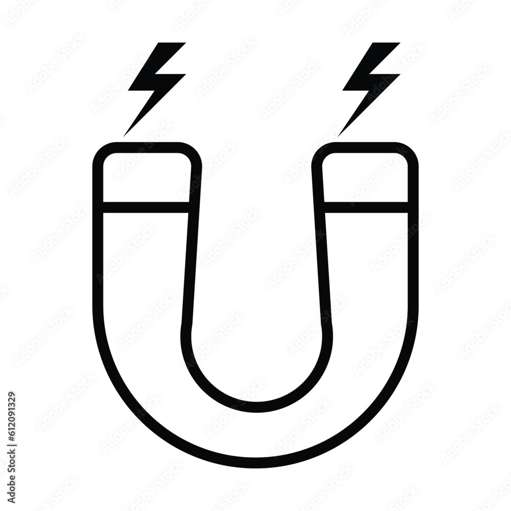 magnet icon, power vector, magnetism illustration magnet icon, power vector, magnetism illustration