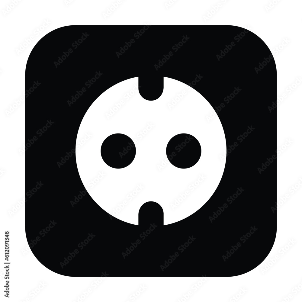 Fototapeta premium socket icon, plug vector, electric illustration