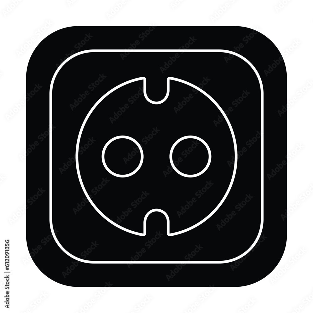 socket icon, plug vector, electric illustration socket icon, plug vector, electric illustration