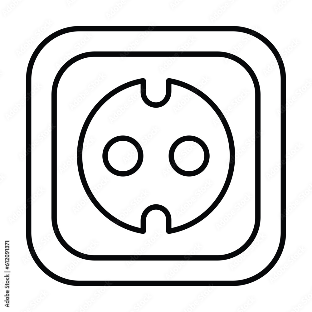 socket icon, plug vector, electric illustration socket icon, plug vector, electric illustration