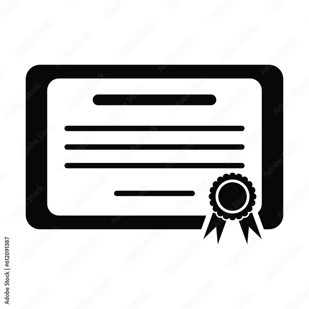certificate icon, award vector, winner illustration certificate icon, award vector, winner illustration