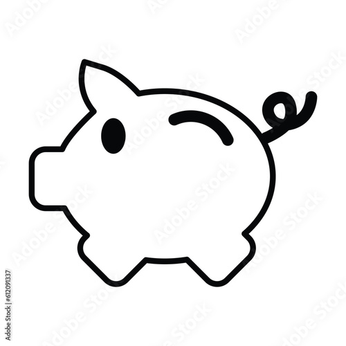 piggy bank icon, piggy vector, bank illustration