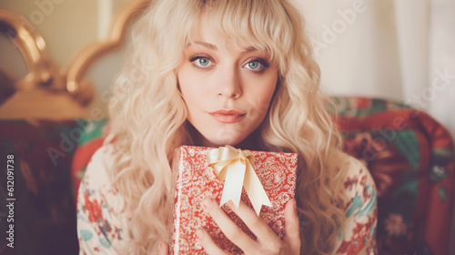 young adult woman, at home,...