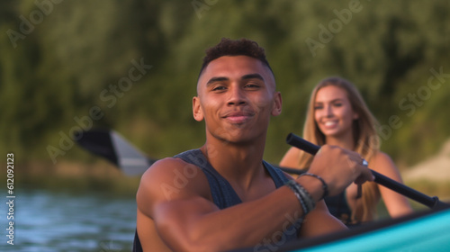 young adult man with a youn...