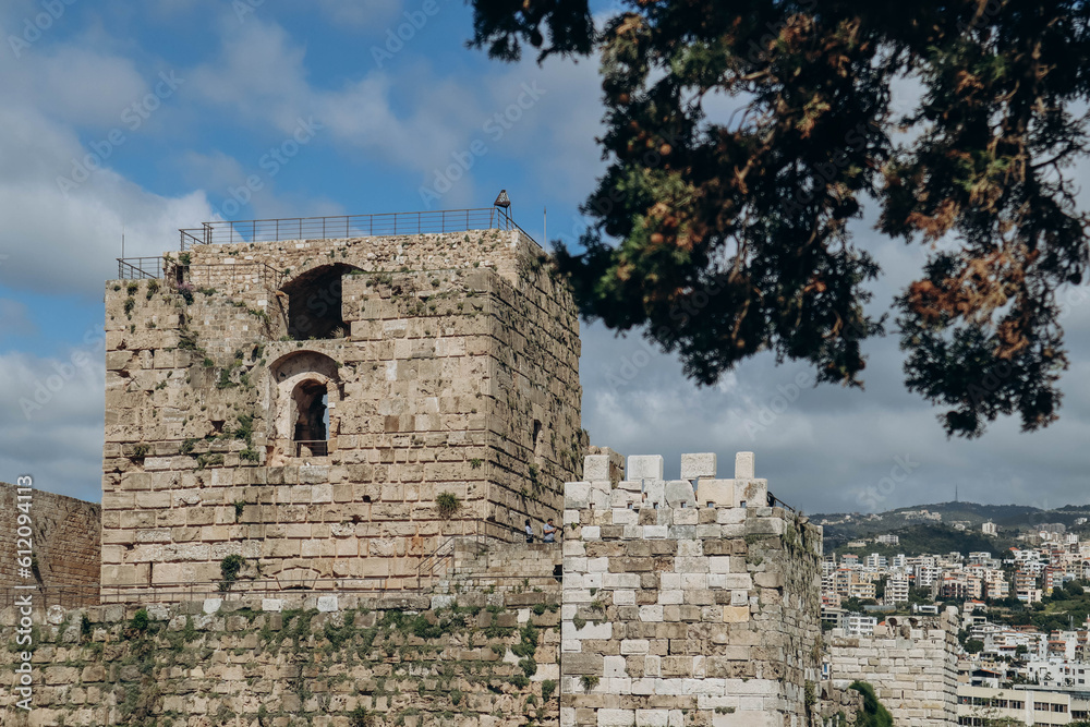 Roman ruins in the Lebanese ancient city of Byblos.