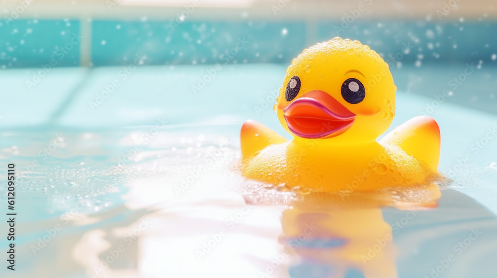 yellow rubber duck, rubber duck in the bathtub with bath water yellow rubber duck, rubber duck in the bathtub with bath water
