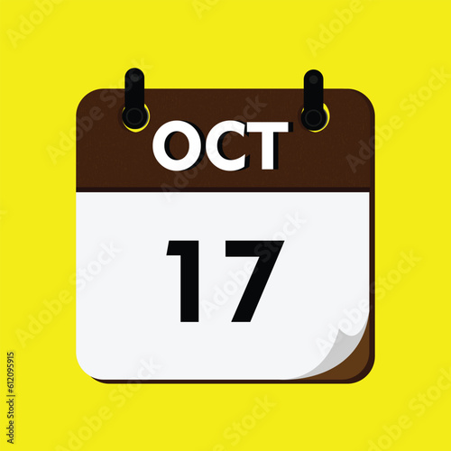 calendar with a date of the year, calendar with a date, 17 october icon, new calender, calender icon