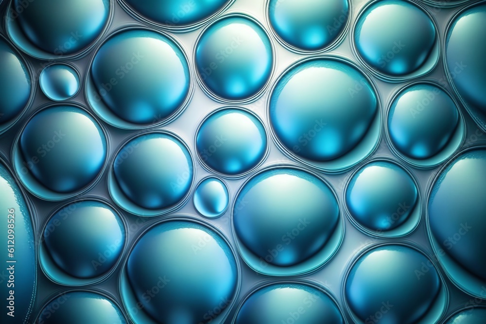 Blue pearl background. Color bubbles. Pearl background. Generative ai