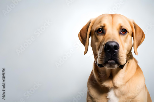 Labrador Retriever dog on white background