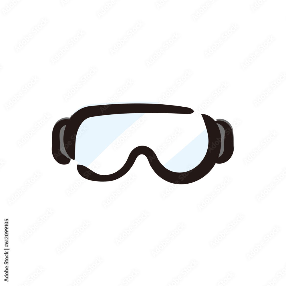 Goggles - Infectious disease and medical icon/illustration (Hand-drawn line, colored version) Goggles - Infectious disease and medical icon/illustration (Hand-drawn line, colored version)