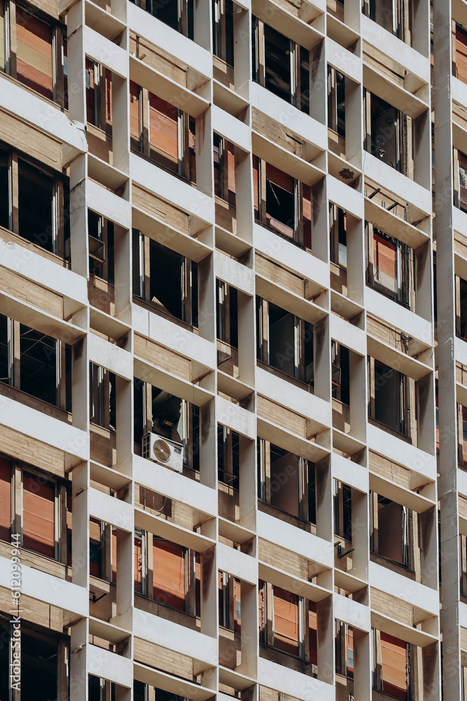 Beautiful, imperfect, authentic and graphic facades of Beirut (close-up)