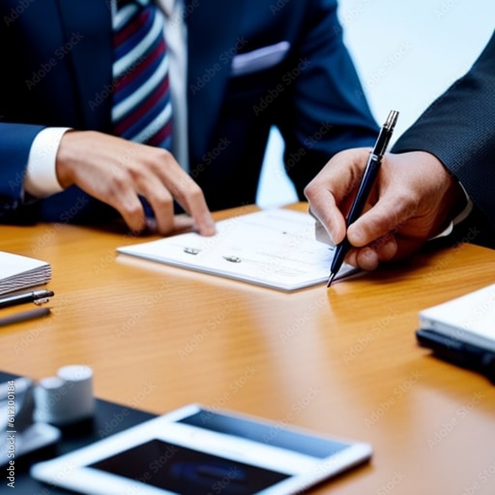 A hand holding a pen and filling a document.