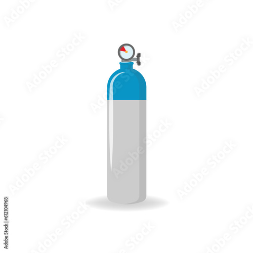 Oxygen cylinder tank realistic vector artwork. Realistic vector art of Oxygen cylinder. Medical Oxygen. Corona patients need oxygen