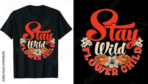 Stay groovy hippie, lettering quotes, comic font type dope style, freaky trippy funky text. Underground sixties retro-inspired psychedelics typographic art print. Perfect for a T-shirt