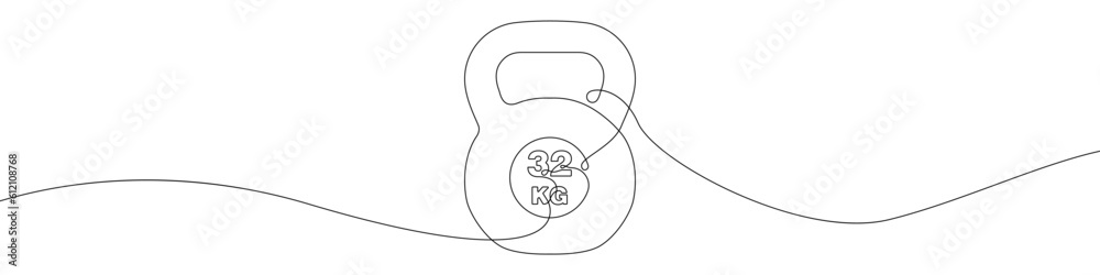 Sports kettlebell icon line continuous drawing vector. One line Sports kettlebell icon vector background. Sports equipment icon. Continuous outline of a kettlebell icon. Sports kettlebell icon line continuous drawing vector. One line Sports kettlebell icon vector background. Sports equipment icon. Continuous outline of a kettlebell icon.