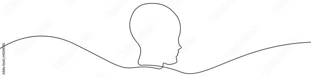 Head icon line continuous drawing vector. One line Head icon vector background. Mannequin head icon. Continuous outline of a Mannequin head. Head icon line continuous drawing vector. One line Head icon vector background. Mannequin head icon. Continuous outline of a Mannequin head.