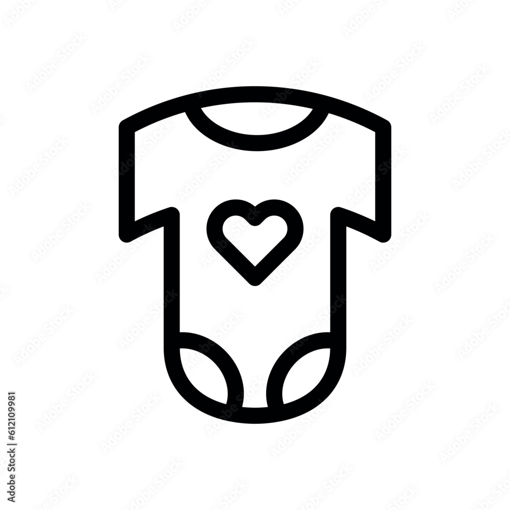 Onesie Icon - Thin line icon - Nursery - EDITABLE STROKE - EPS Vector Onesie Icon - Thin line icon - Nursery - EDITABLE STROKE - EPS Vector